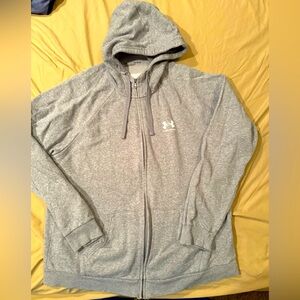 Under Armour men’s grey full zip hoodie size xl.